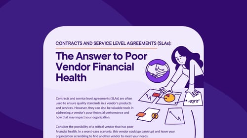 contracts service level agreements answer poor vendor financial health